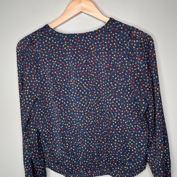 Madewell Lyric Wrap Top in Sugar Dot - Picture 9 of 14